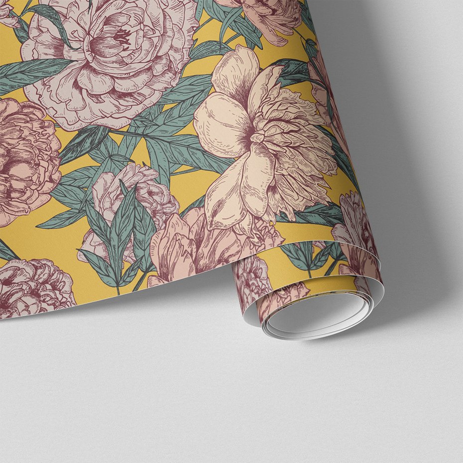 Tapeta - kwiaty, liście, tło