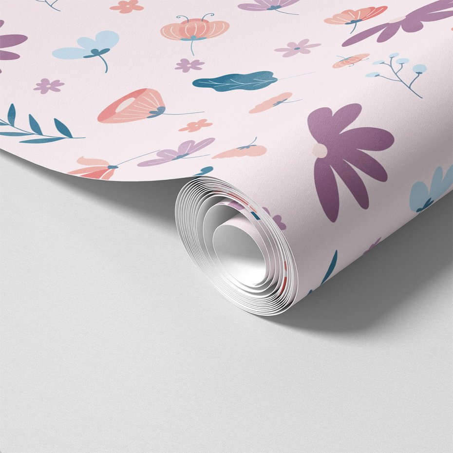 Tapeta - kwiaty, liście, tło