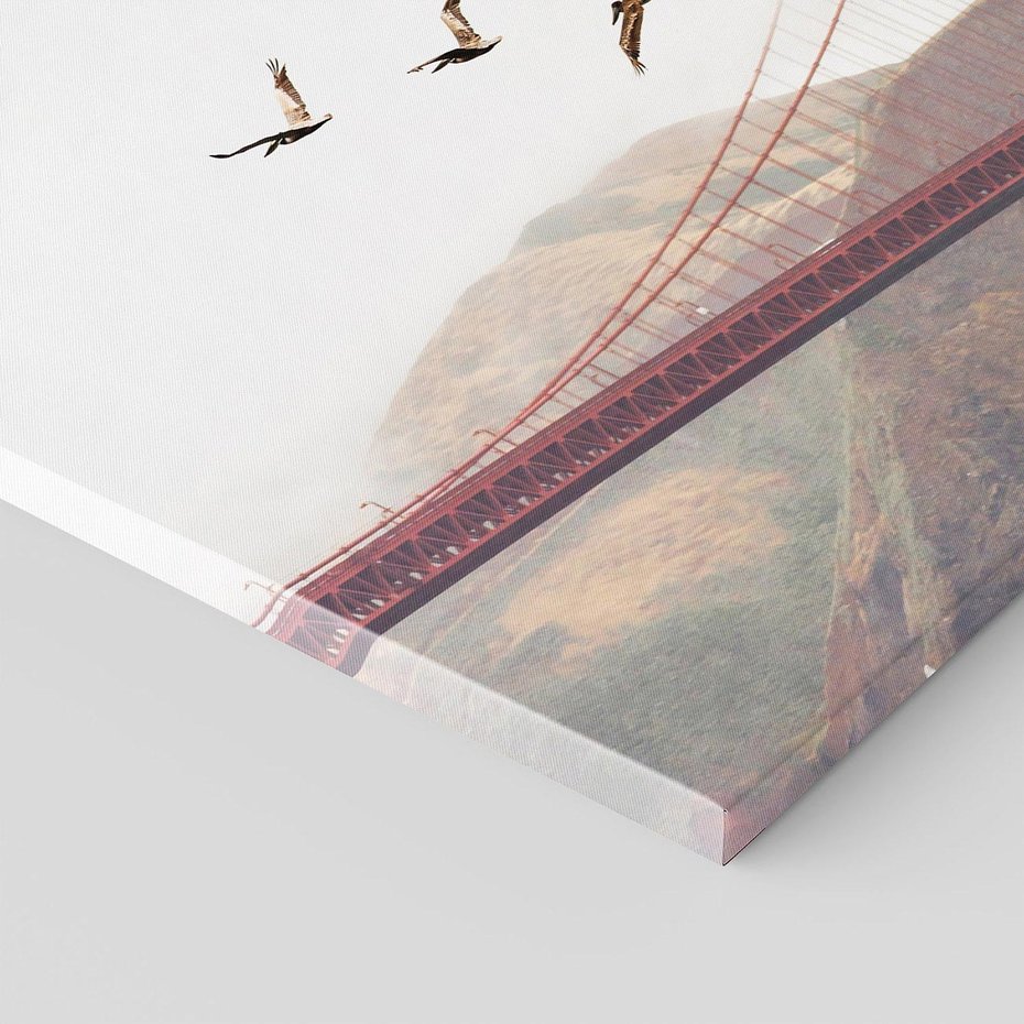 Obraz na płótnie - Most, Ptaki, Góry