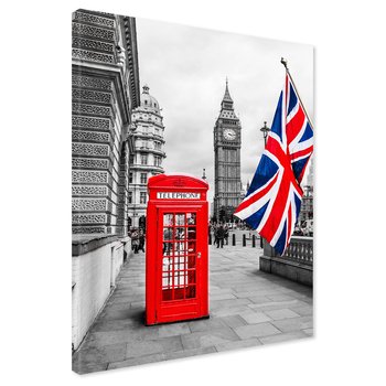 Obraz na płótnie - Londyn, budka telefoniczna, Big Ben