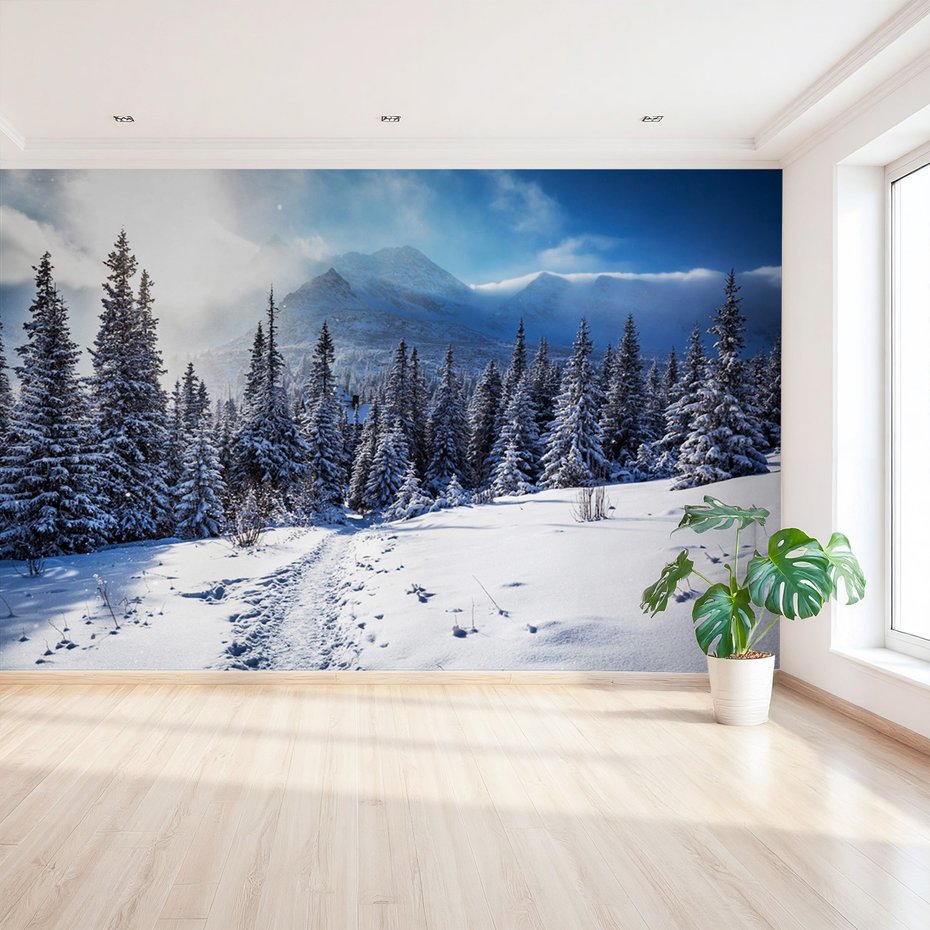 Fototapeta - zima, śnieg, góry