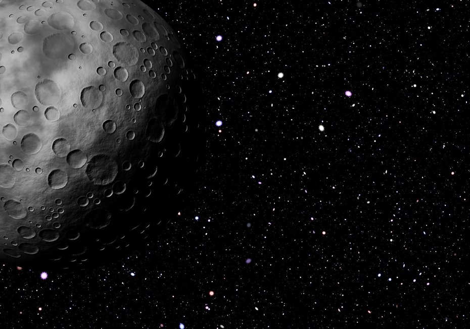 Fototapeta - kosmos, księżyc, kratery