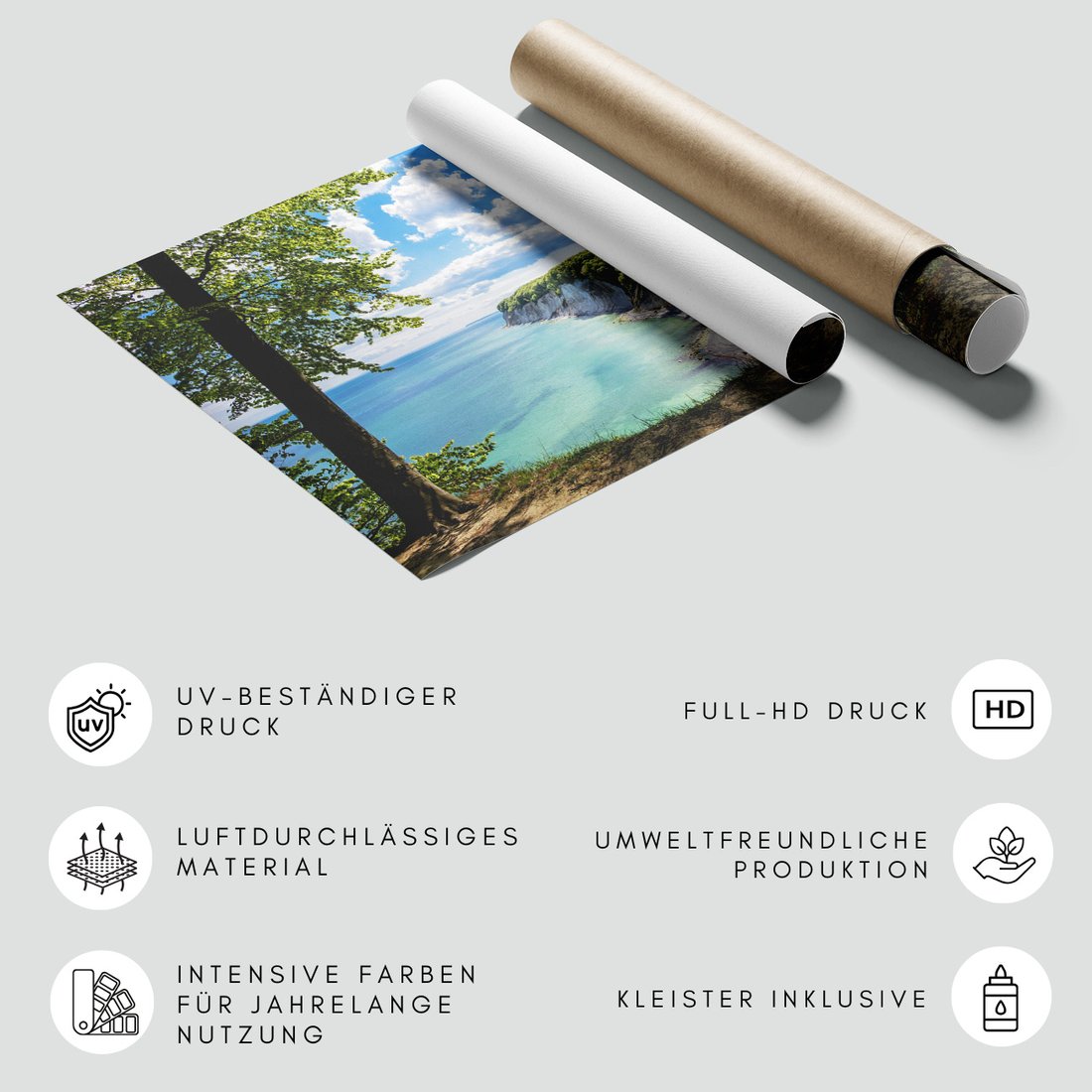 Fototapeta - klify, morze, lasy