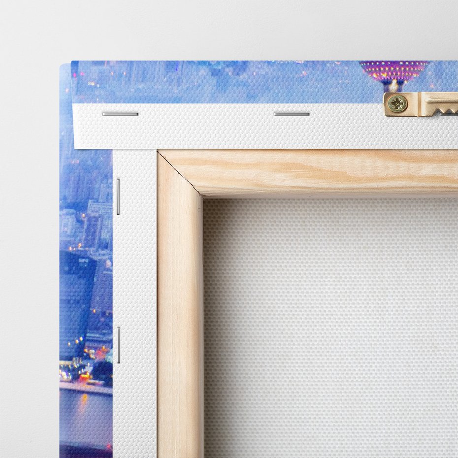 Obraz na płótnie - miasto, noc, wieżowce