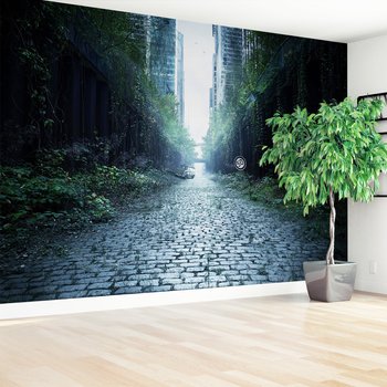 Fototapeta - miasto, ruina, zieleń