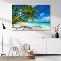 Obraz na płótnie - plaża, palmy, morze