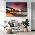 Obraz na płótnie - miasto, most, rzeka