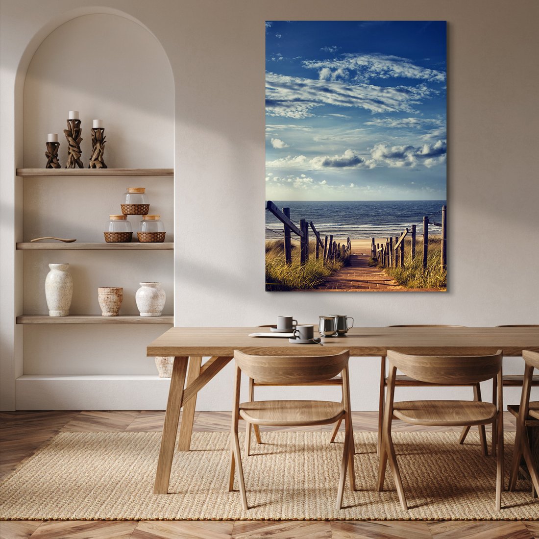 Obraz na płótnie - plaża, morze, niebo