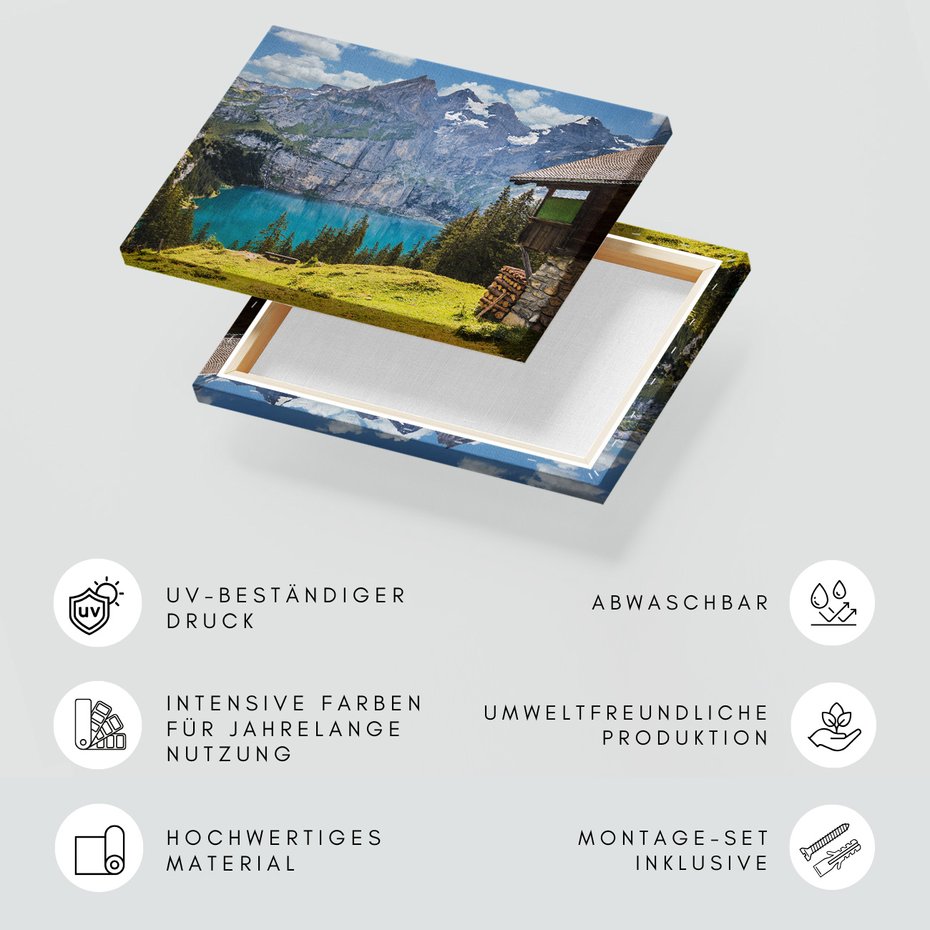 Obraz na płótnie - góry, jezioro, las