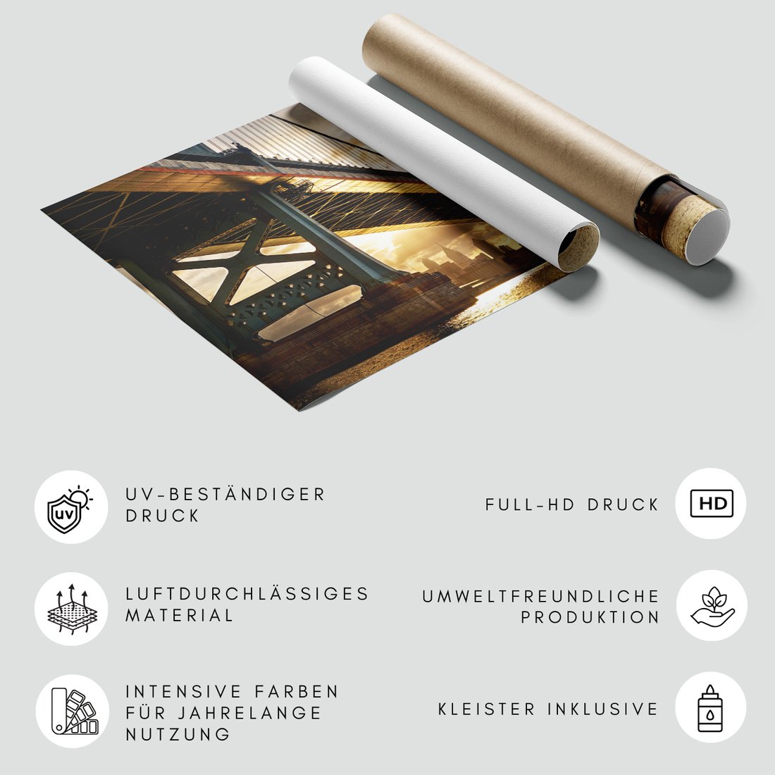 Fototapeta - most, miasto, rzeka