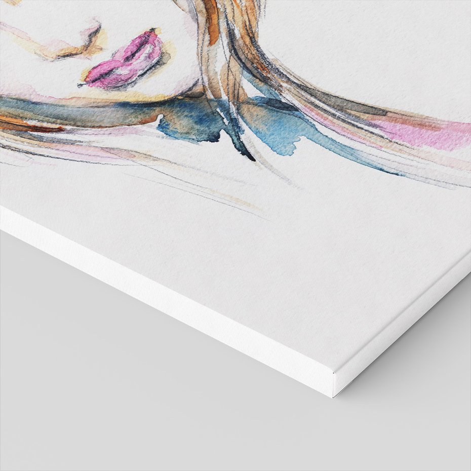 Obraz na płótnie - portret, akwarela, kobieta