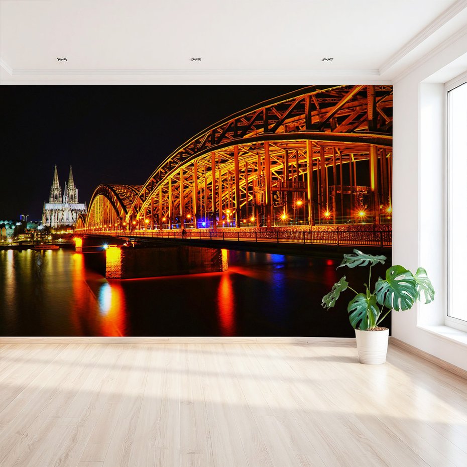 Fototapeta - most, noc, miasto