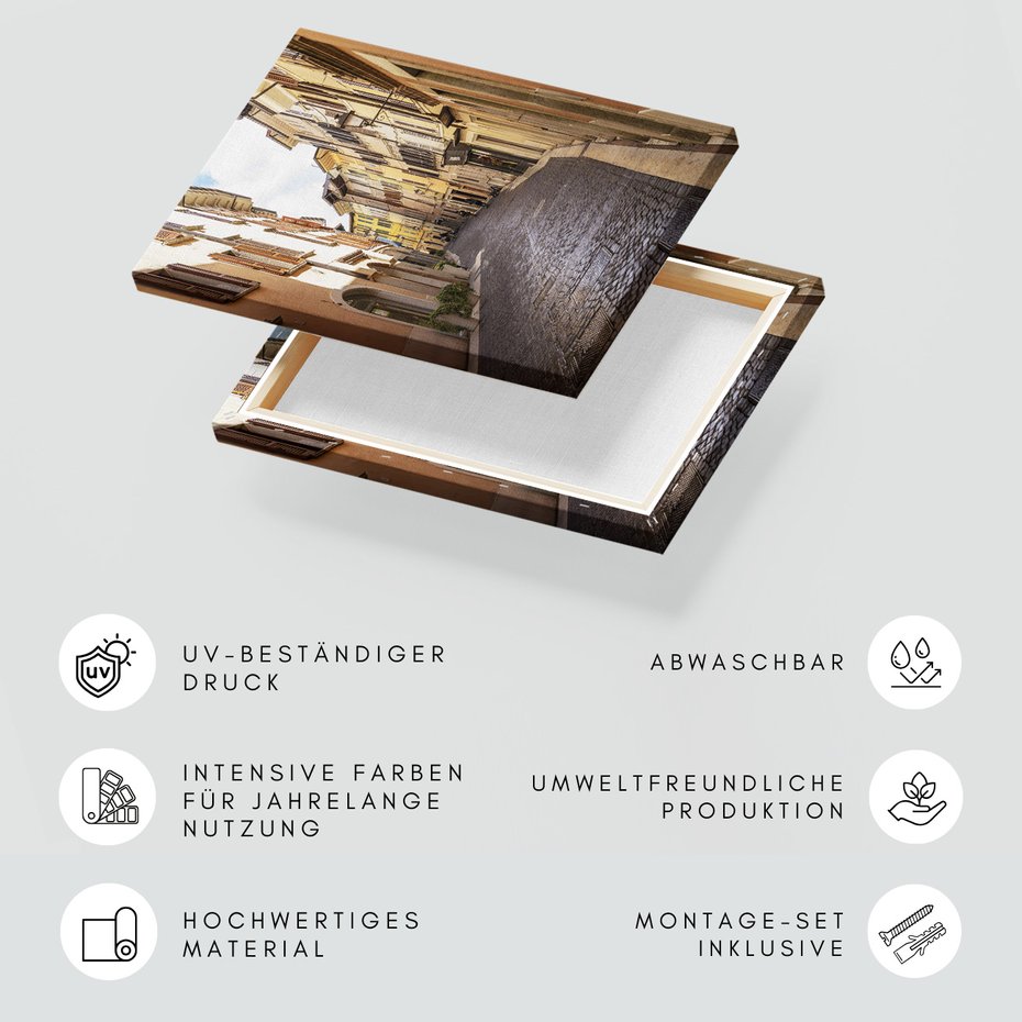 Obraz na płótnie - miasto, uliczka, budynki