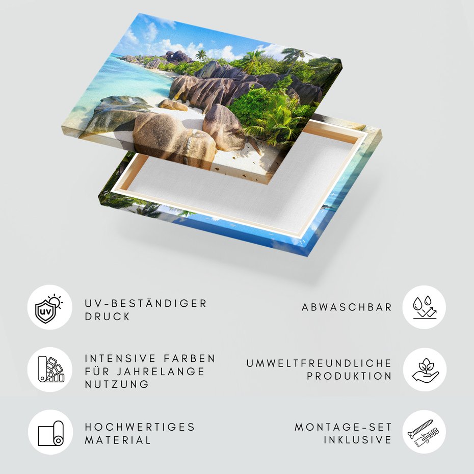 Obraz na płótnie - plaża, skały, morze