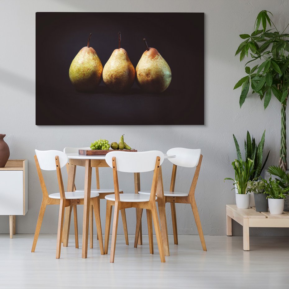 Obraz na płótnie - gruszki, owoce, jedzenie