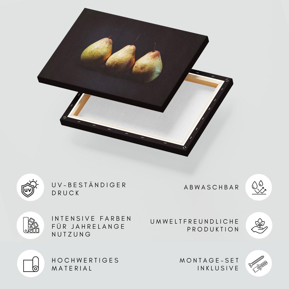 Obraz na płótnie - gruszki, owoce, jedzenie