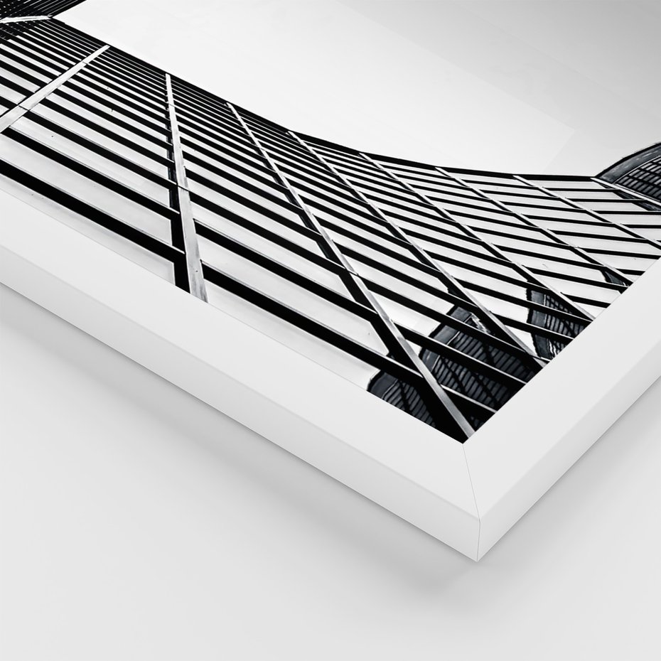 Zestaw obrazy w ramie, plakaty - architektura, budynki, miejski - rama biała