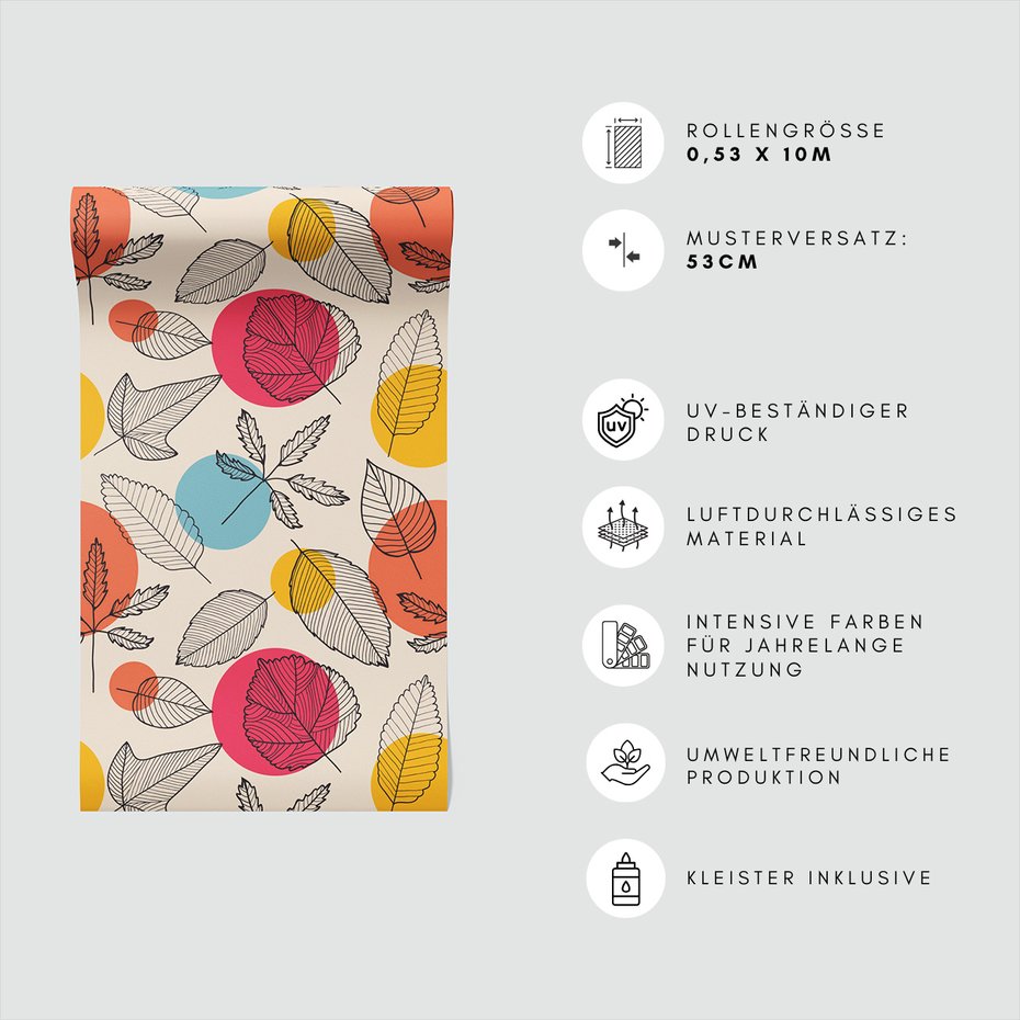 Tapeta - liście, koła, natura