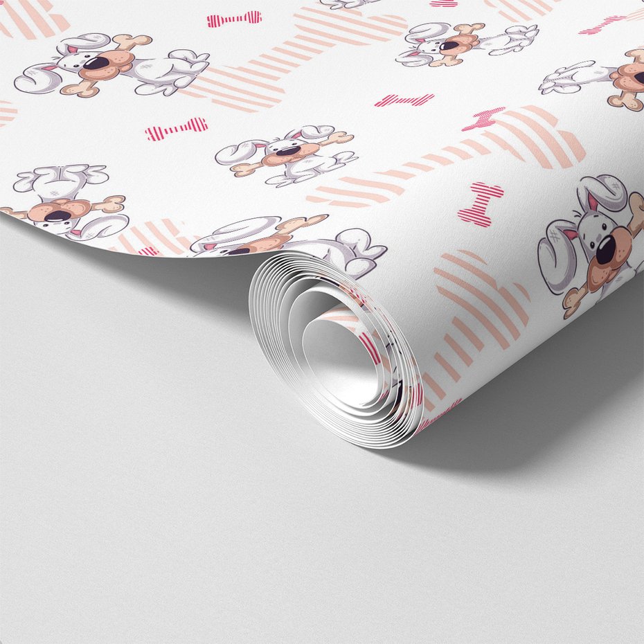 Tapeta - dziecięca, pies, kość,