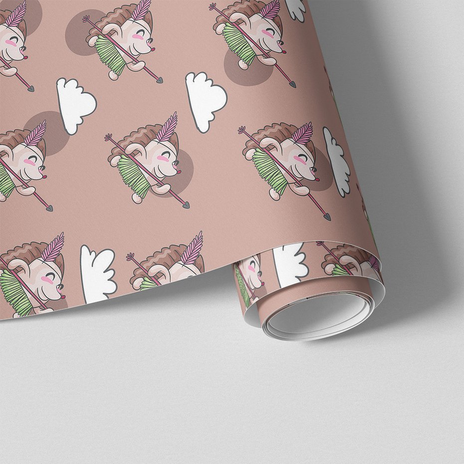 Tapeta - dziecięca, jeż, strzała, chmura