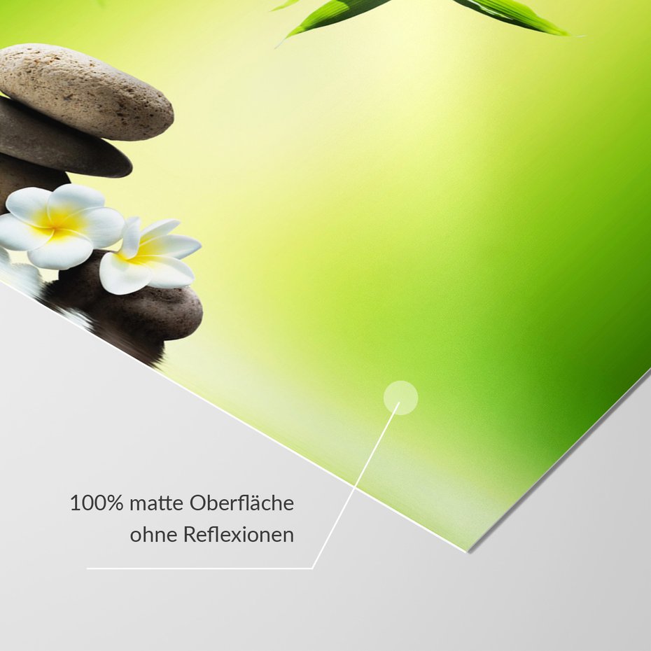 Fototapeta - bambus, kwiaty, kamienie