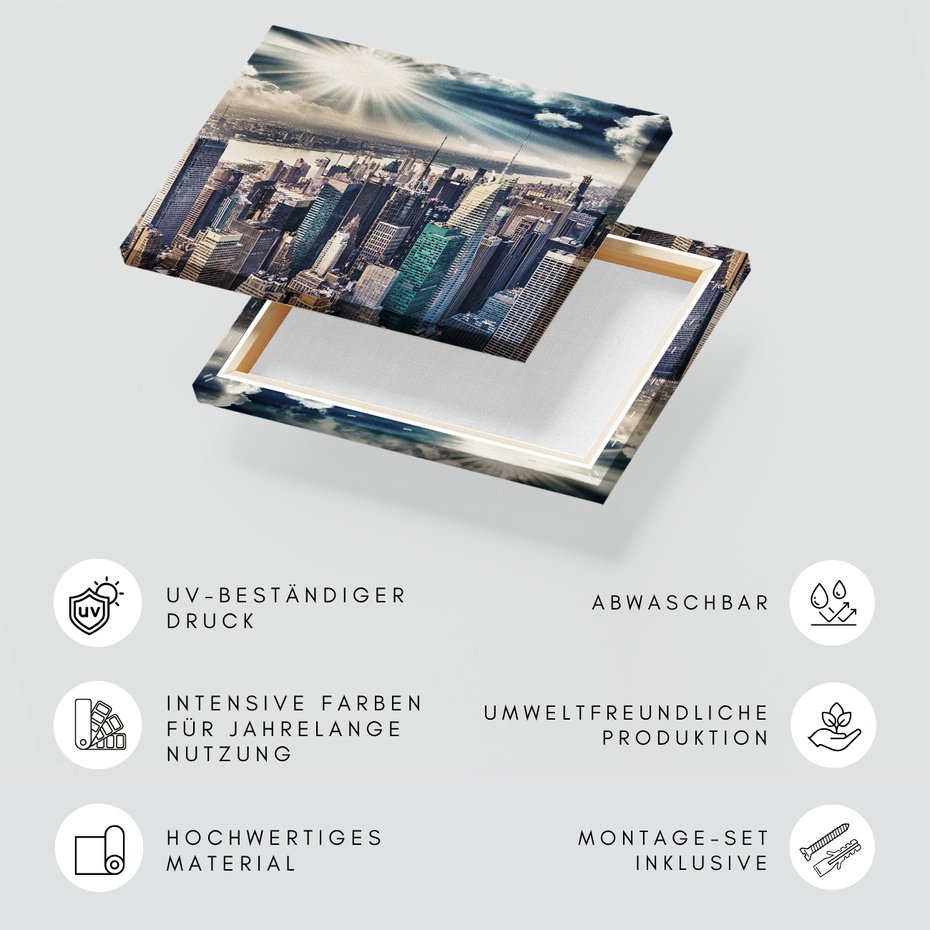 Obraz na płótnie - miasto, budynki, niebo