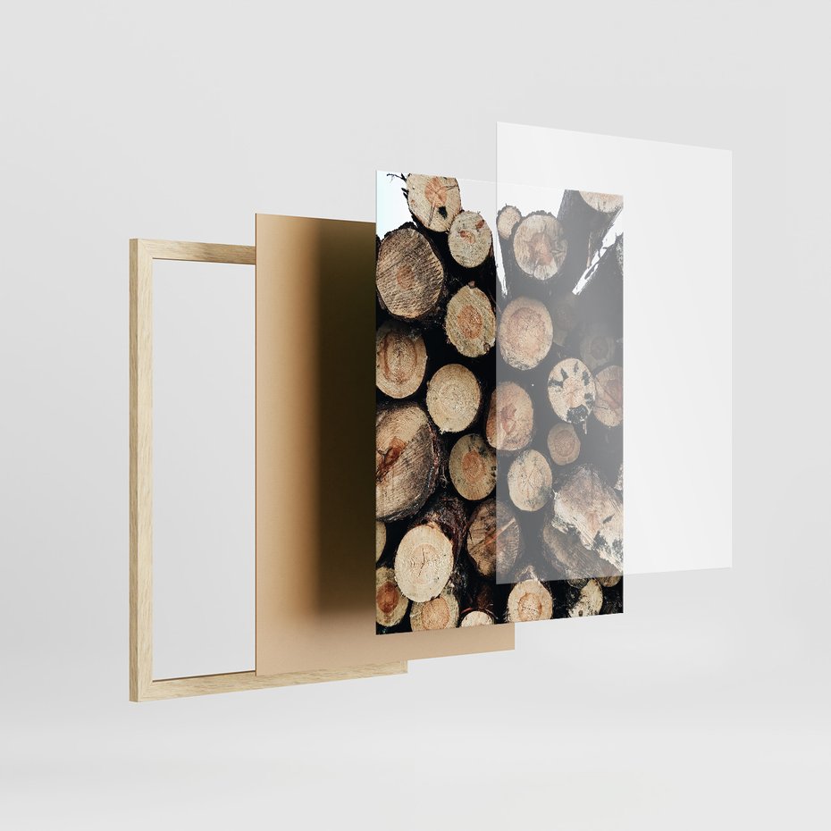 Zestaw obrazy w ramie, plakaty - drewno, zima, sweter - rama drewno