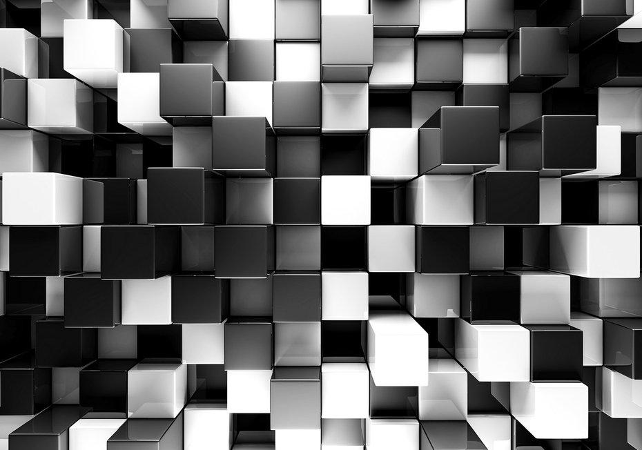 Fototapeta - kostki, abstrakcja, geometria