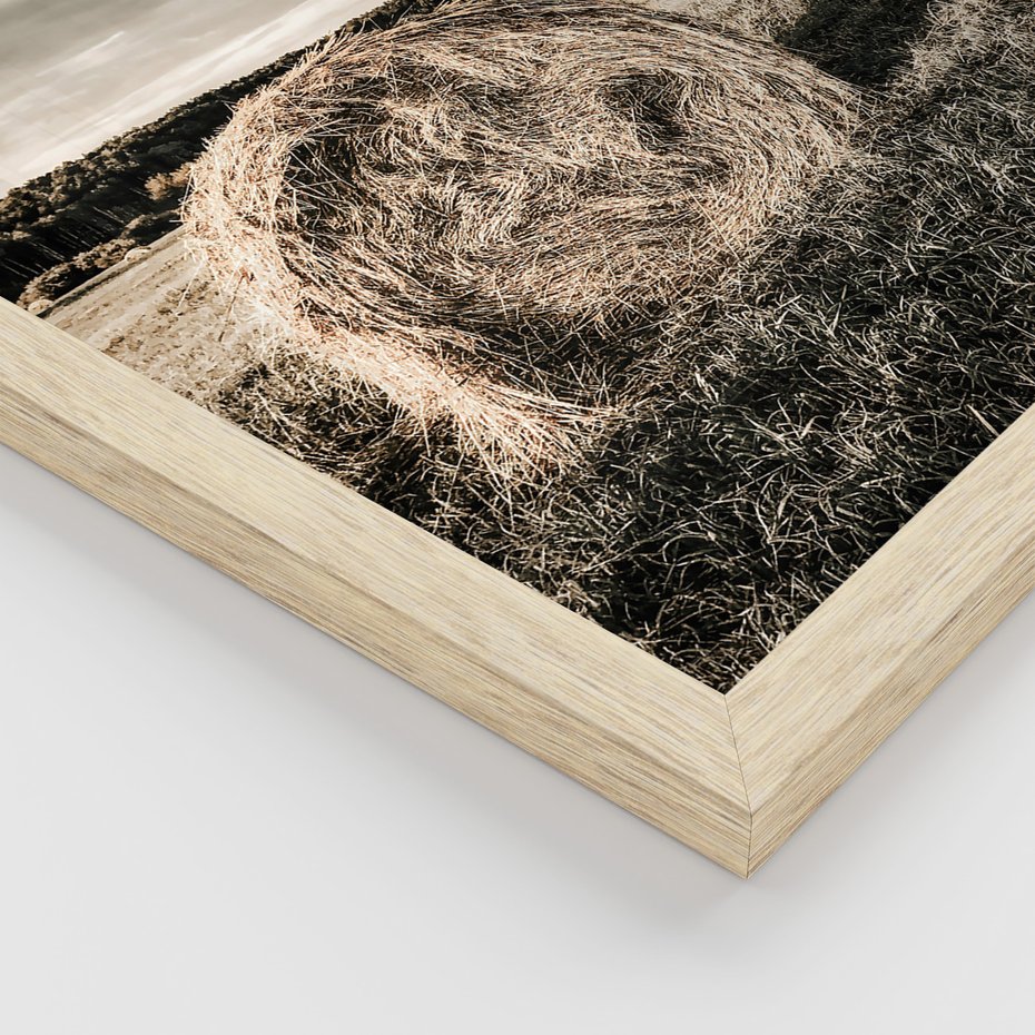 Zestaw obrazy w ramie, plakaty - wieś, zwierzęta, krajobraz - rama drewno