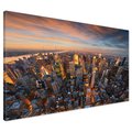 Obraz na płótnie - miasto, noc, budynki