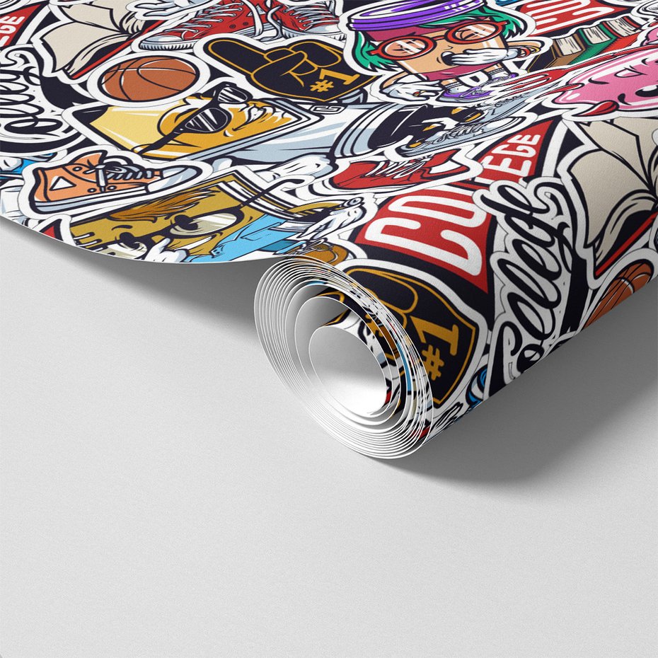 Tapeta - szkoła, książki, sport