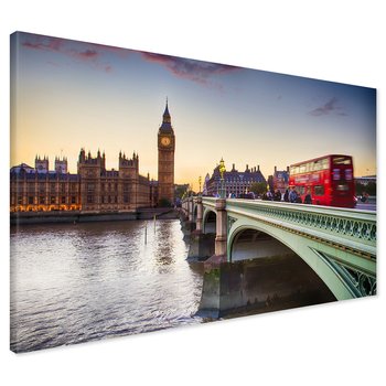 Obraz na płótnie - Londyn, Big Ben, autobus