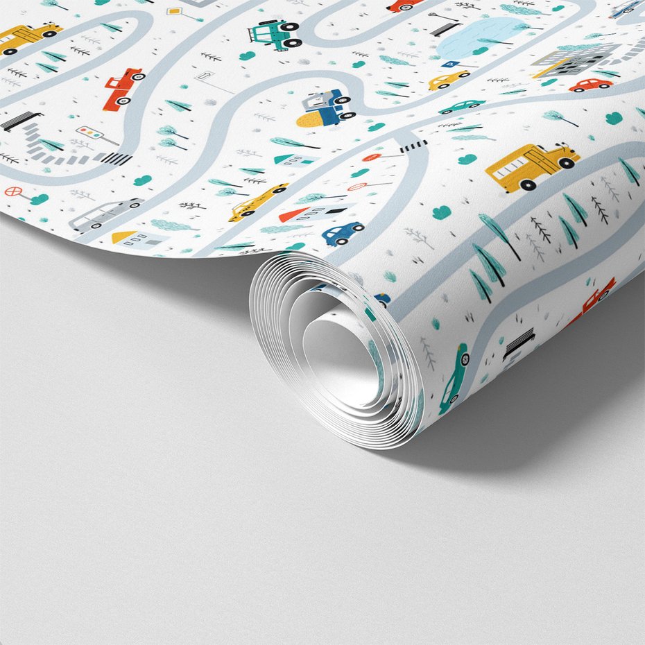 Tapeta - dziecięca, miasto, ulice