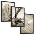 Zestaw obrazy w ramie, plakaty - wieś, rolnictwo, plony - rama czarna