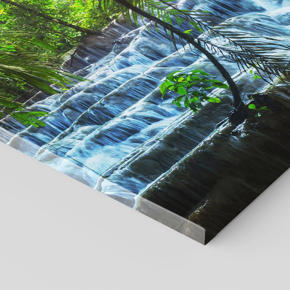 Obraz na płótnie - wodospad, las, tropikalny