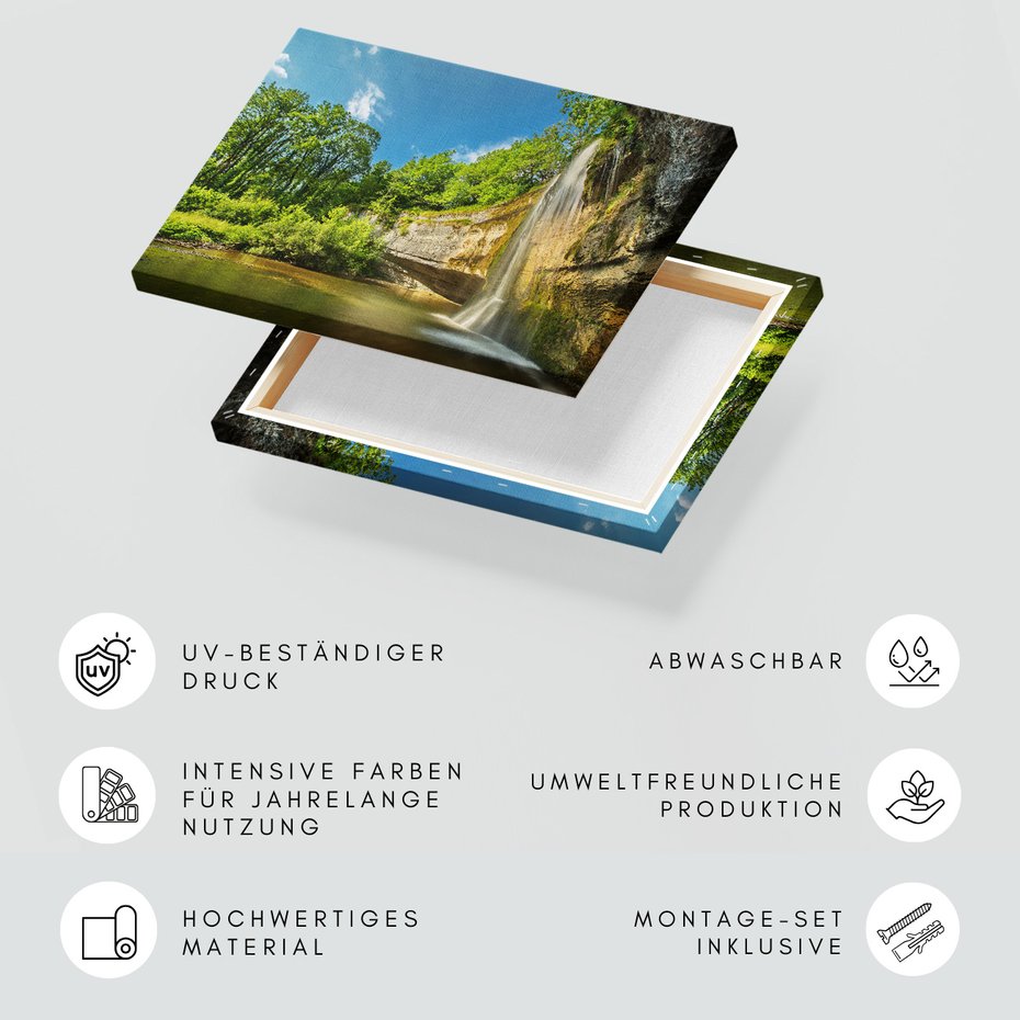 Obraz na płótnie - wodospad, krajobraz, natura