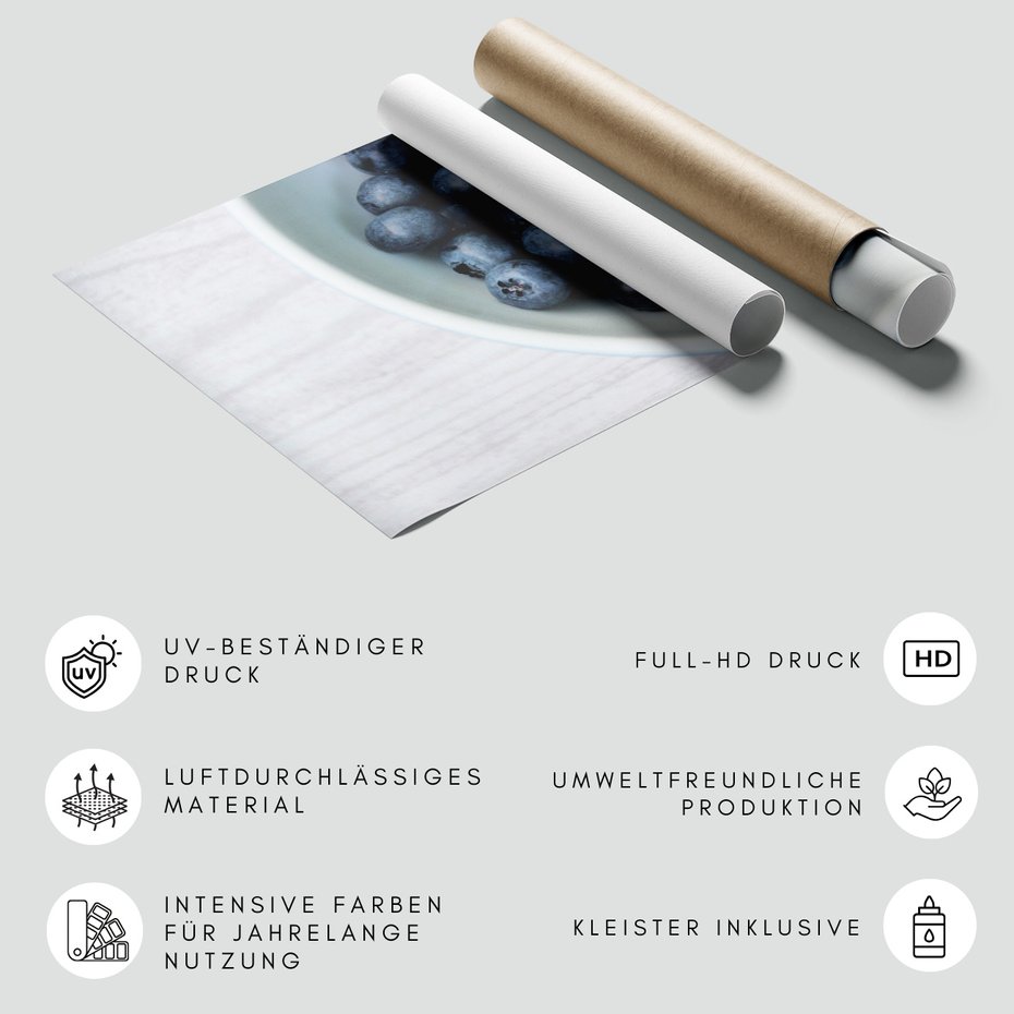 Fototapeta - jagody, miska, owoce