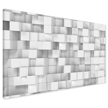 Obraz na płótnie - abstrakcja, kostki, biały