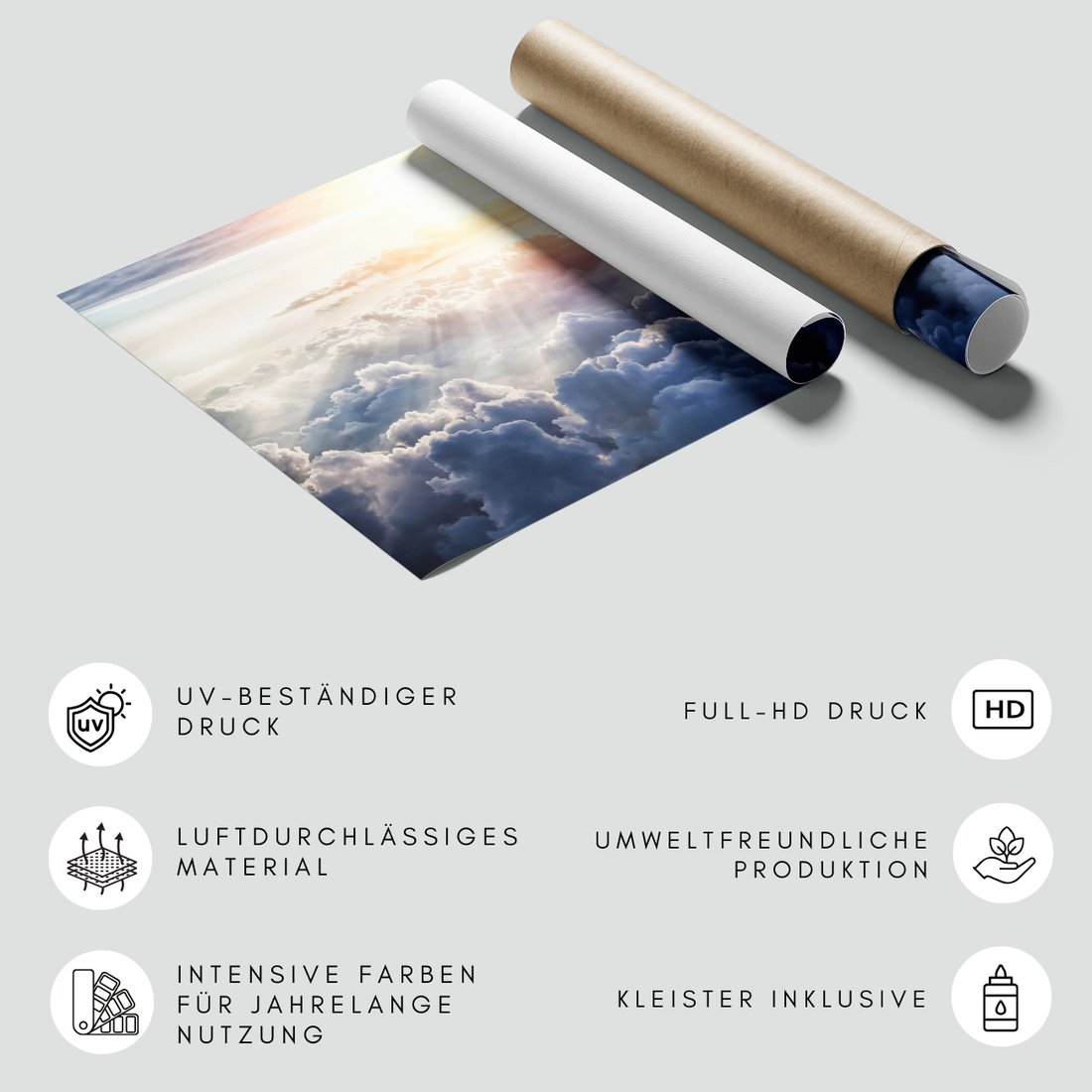 Fototapeta - chmury, niebo, słońce