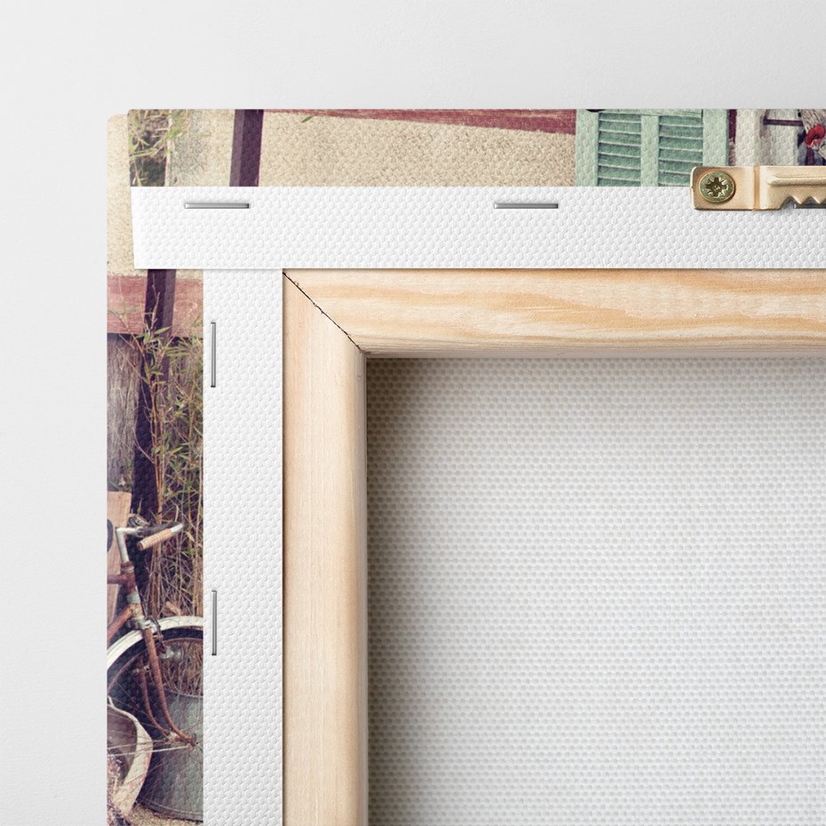 Obraz na płótnie - rowery, fasada, ulica