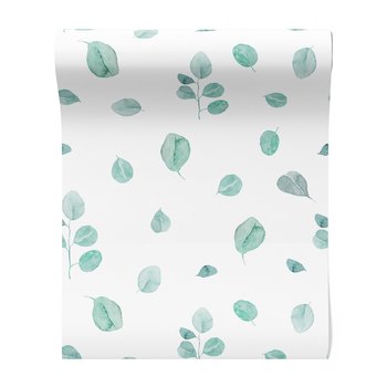 Tapeta - liście, gałązki, akwarela