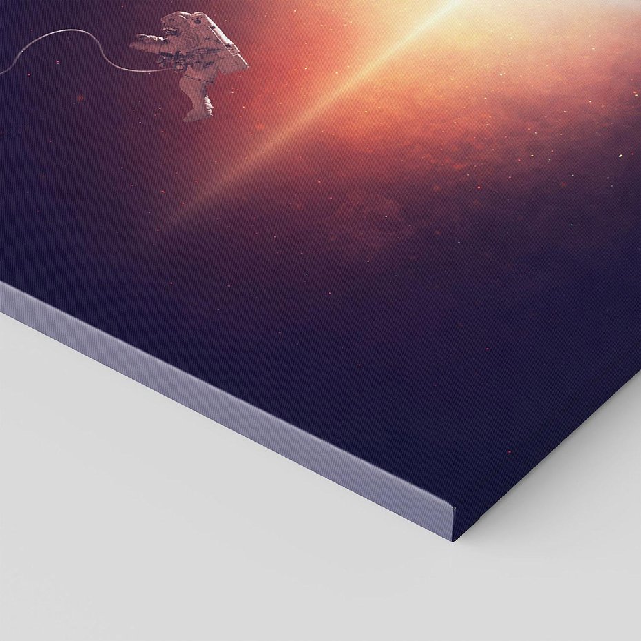 Obraz na płótnie - kosmos, planeta, astronauta