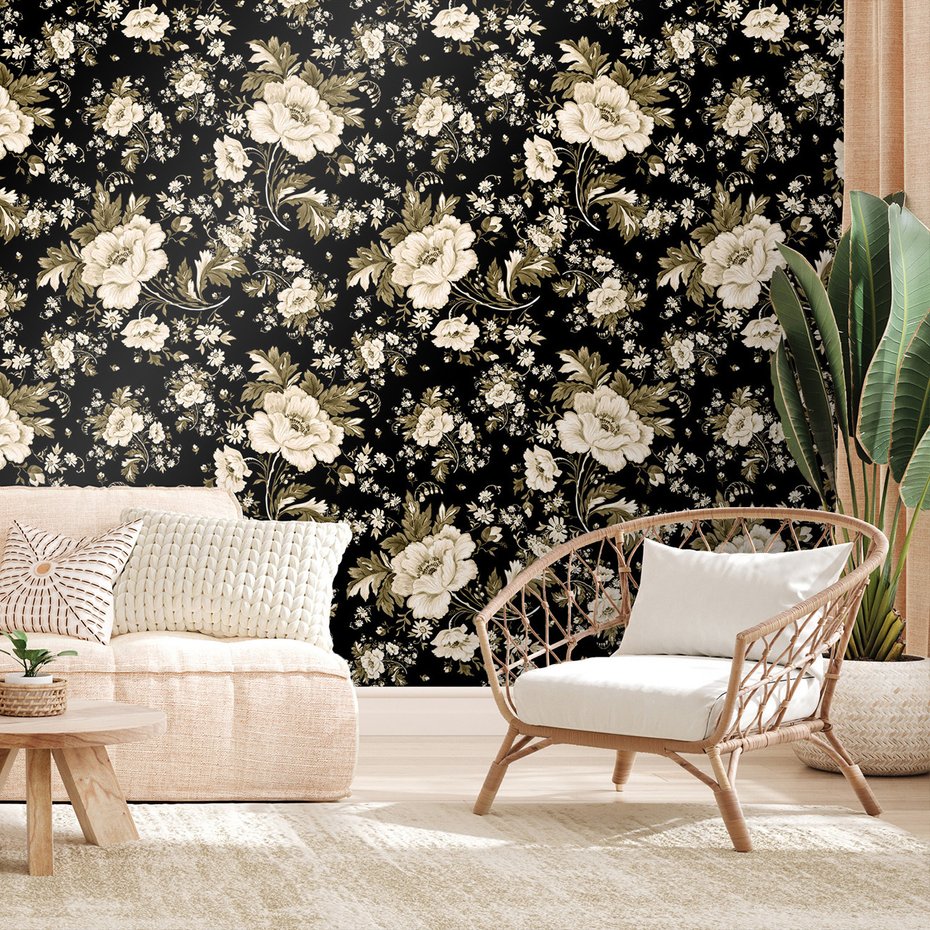 Tapeta - kwiaty, bukiet, liście