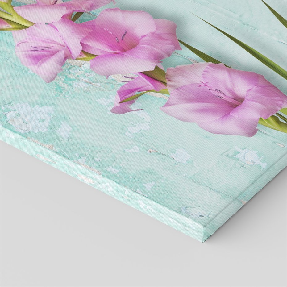 Obraz na płótnie - kwiaty, różowy, gladiole