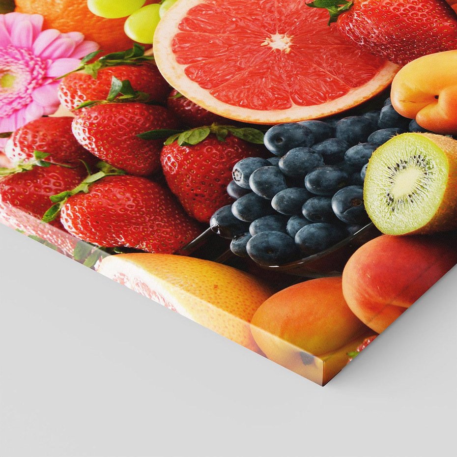 Obraz na płótnie - owoce, kwiaty, jedzenie