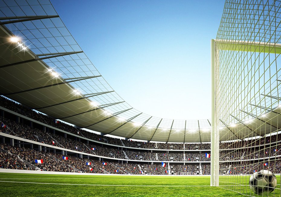 Fototapeta - stadion, piłka nożna, kibice