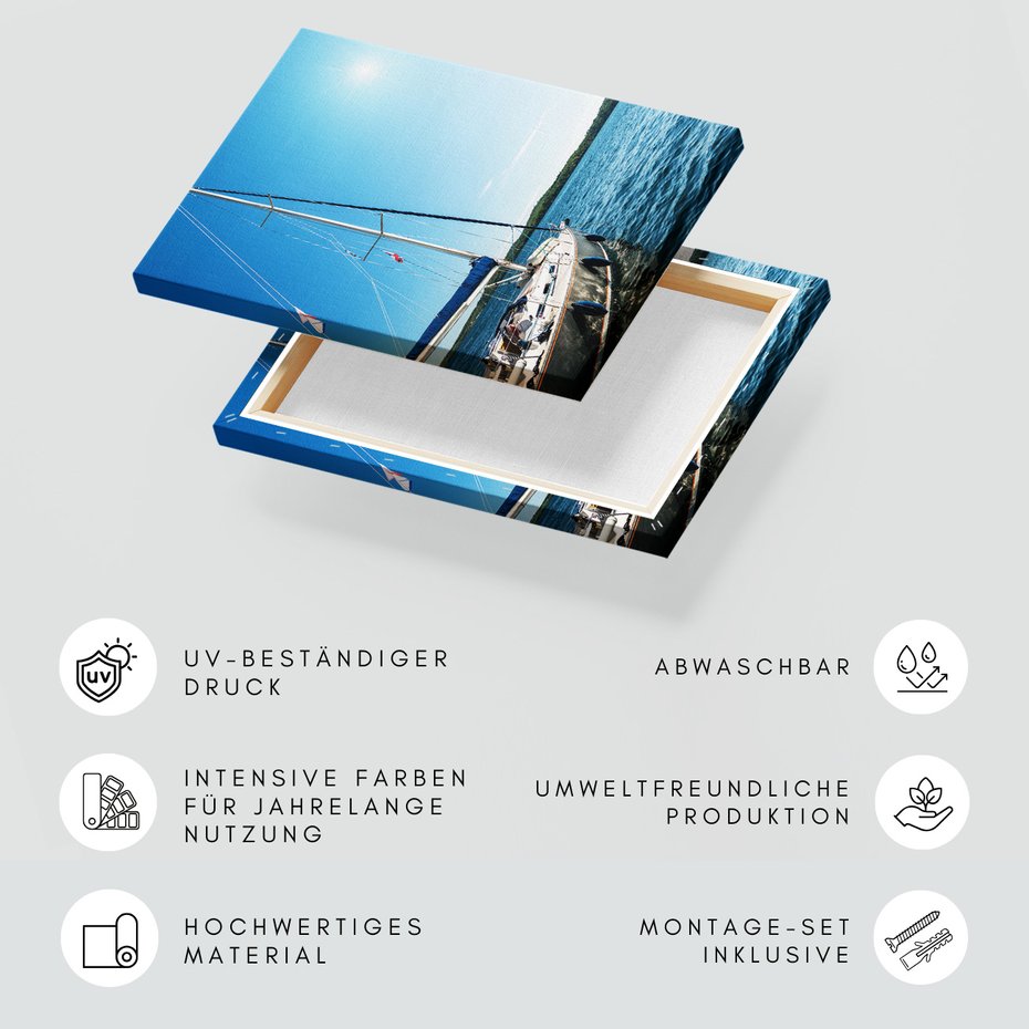 Obraz na płótnie - żaglówka, morze, niebo