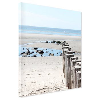 Obraz na płótnie - plaża, morze, drewno