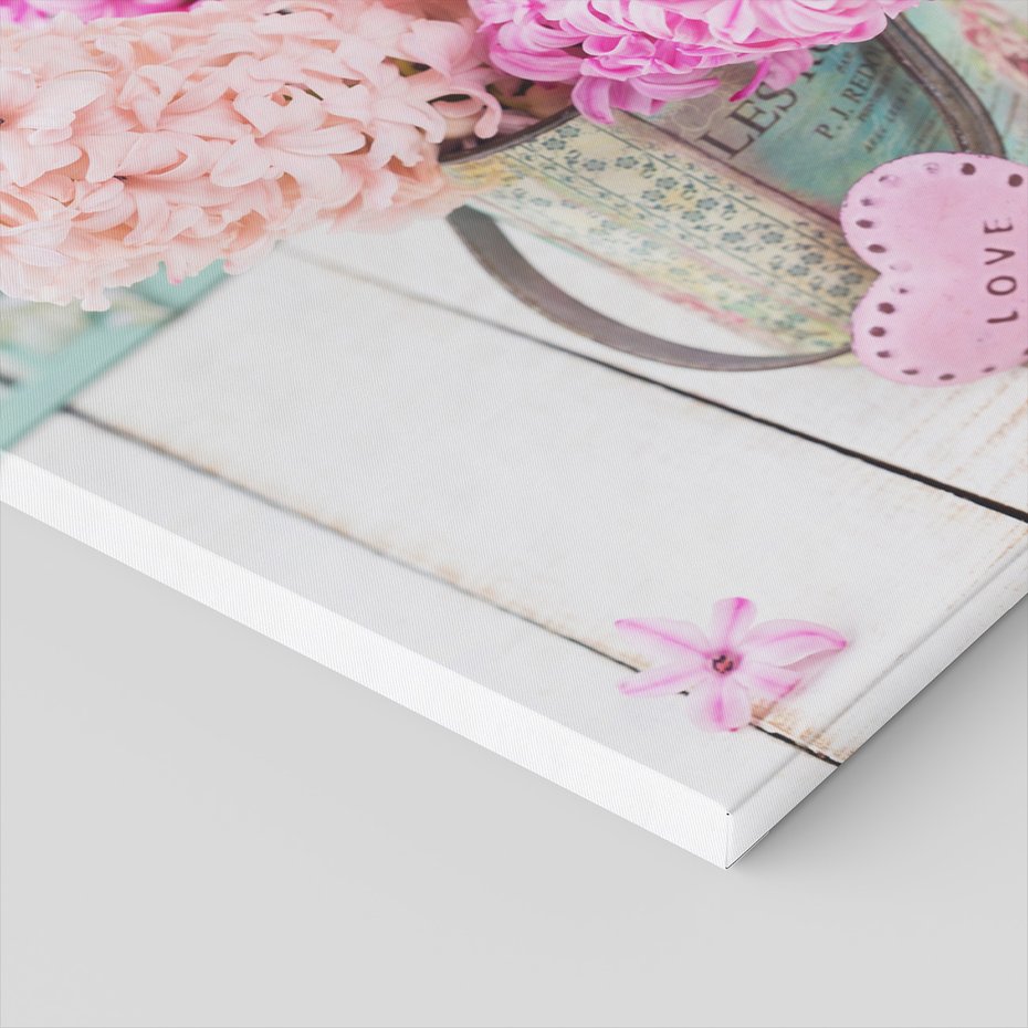 Obraz na płótnie - kwiaty, różowy, pastelowy