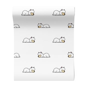 Tapeta - dziecięca, alpaka, sen, wzór